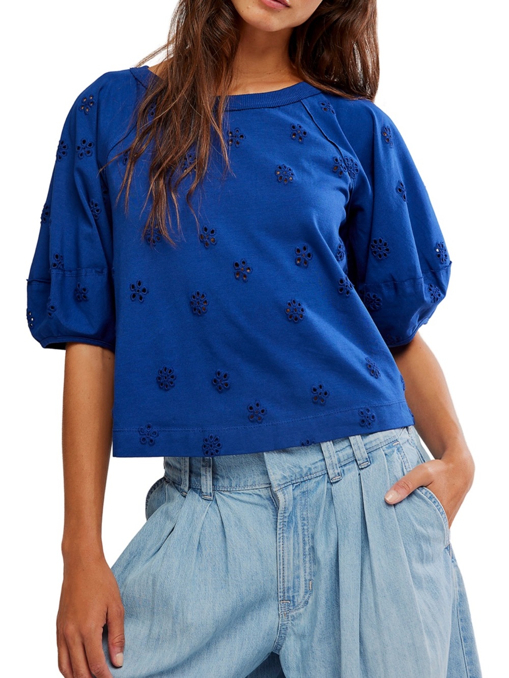 Free People Jesse Eyelet Tee